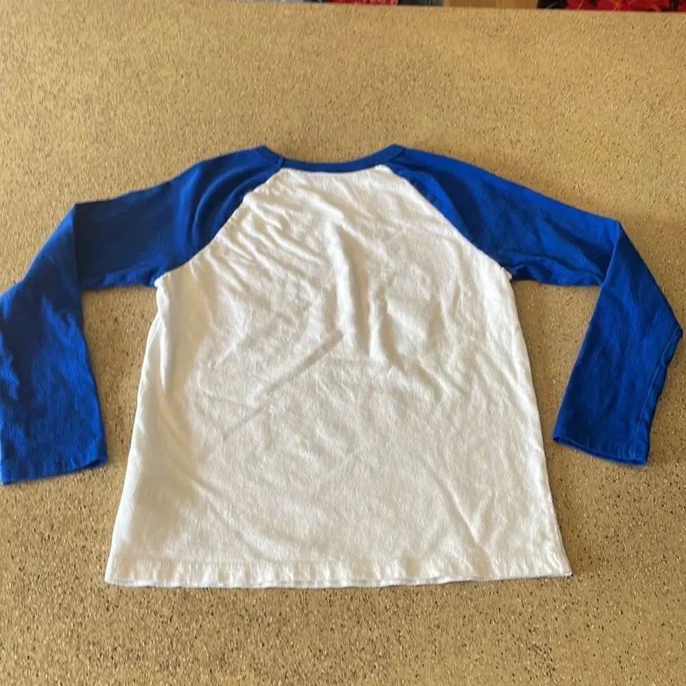 GAP kids skull with headphones baseball style long sleeve T-shirt